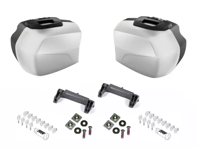 BMW Panniers Set Touring (LIGHT WHITE) - F900XR (K84) - (KEYLESS)