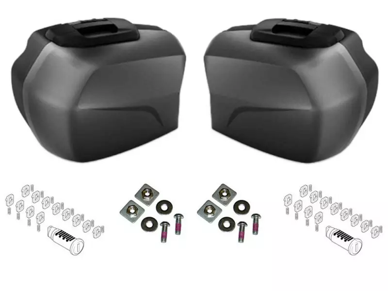 BMW Panniers Set Touring (ASPHALT-GREY) - F900XR (K84) - (KEYLESS)
