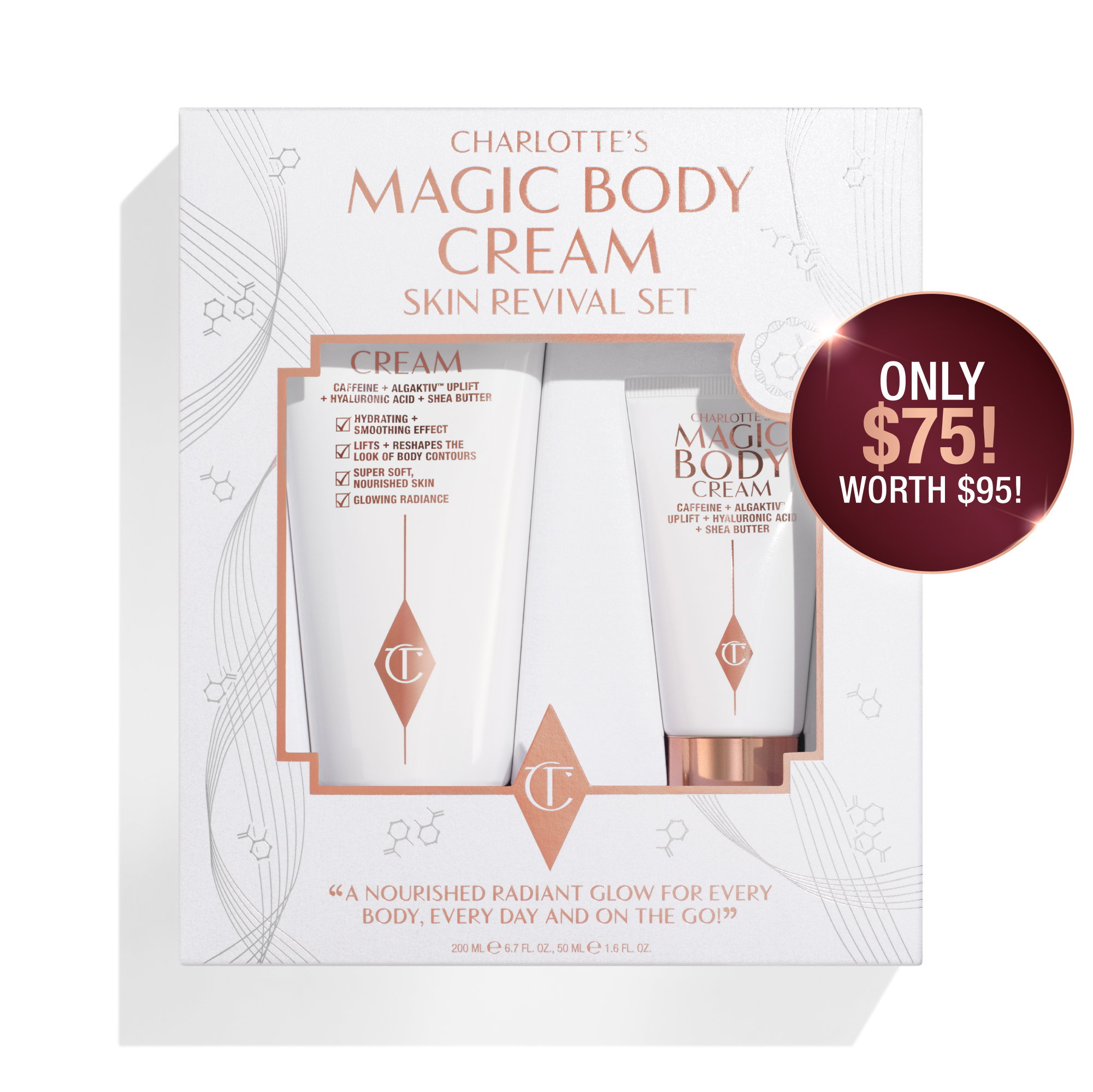 CHARLOTTE'S MAGIC BODY CREAM SKIN REVIVAL SET