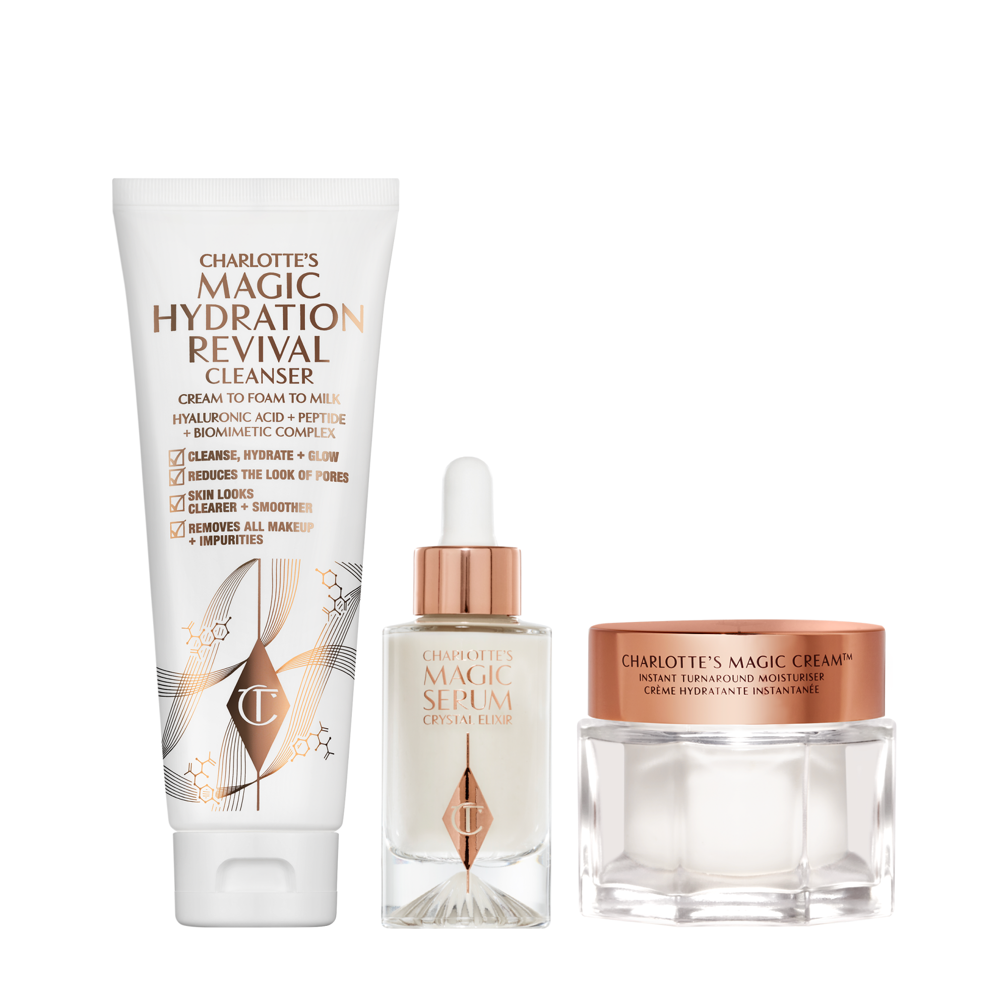 CHARLOTTE’S 3-STEP MAGIC SKIN ROUTINE