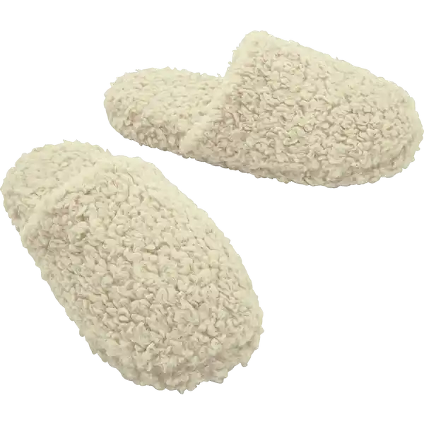 Teddy-Hausschuhe beige Gr. 37 / 38