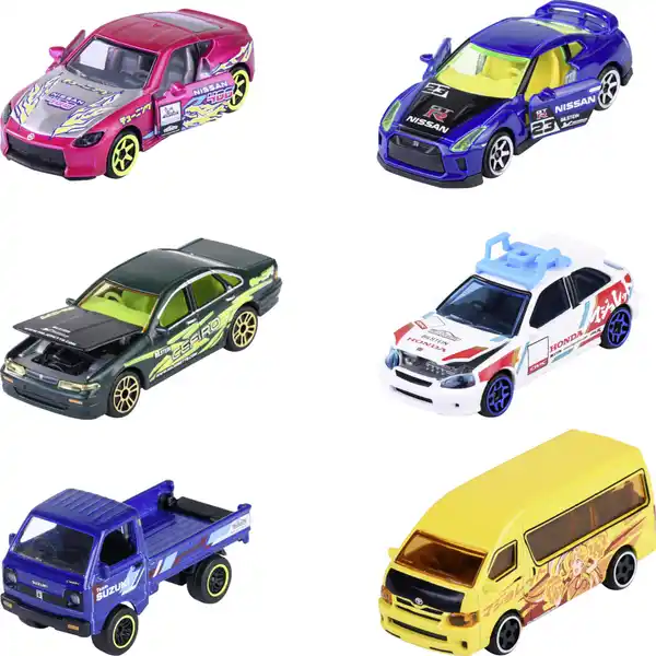 Majorette Japan Deluxe Cars, 6-sort