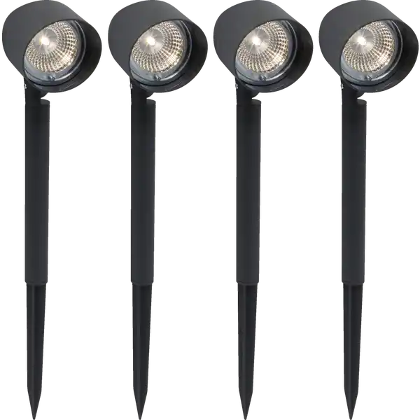 4er Set Solar-Gartenleuchten
