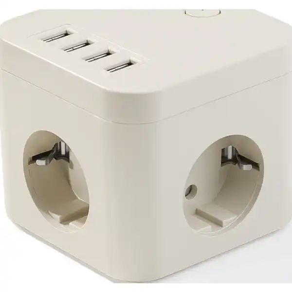 Steckdosenwürfel beige