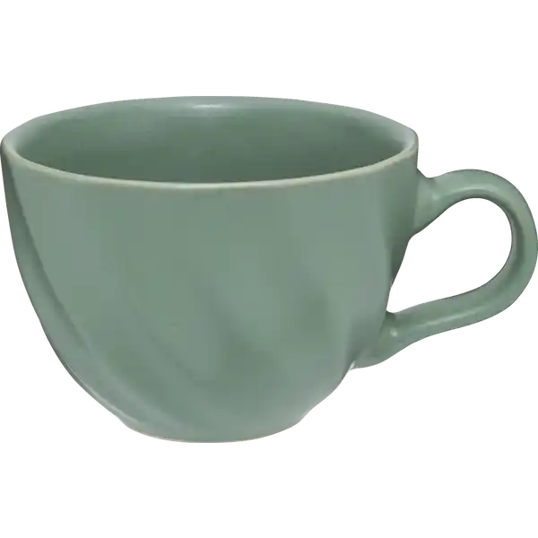 Cappuccino Becher hellblau / grün 410 ml