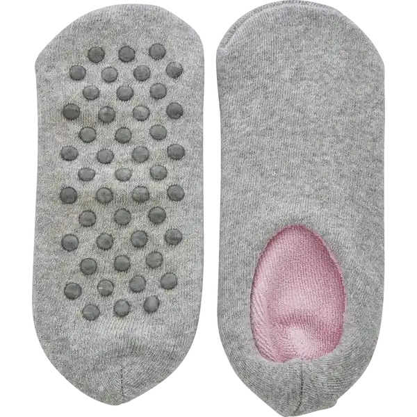 Wellness-Frottee-Sneaker hellgrau rosa Gr. 35-38