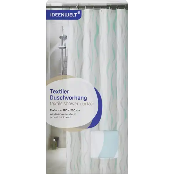 DUSCHVORHANG Rauten /  Bälle sortiert