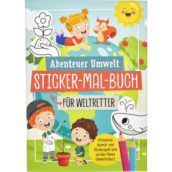 Abenteuer Umwelt Sticker-Mal-Buch