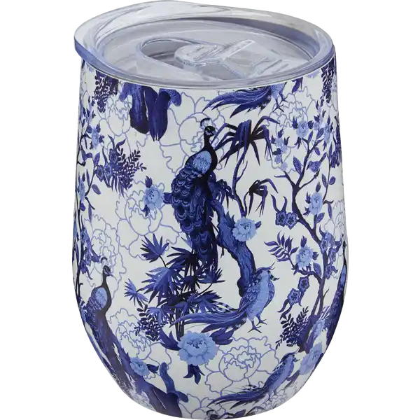 Thermobecher blau-weiß