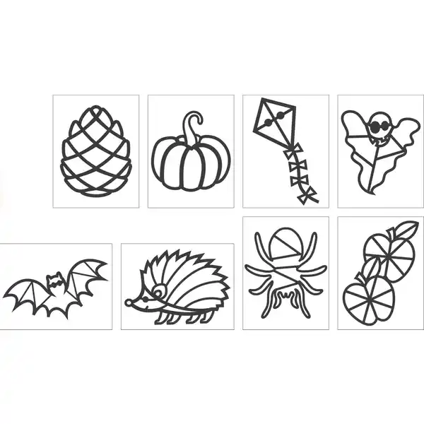 Fensterbilder-Bastelset Herbstszenen