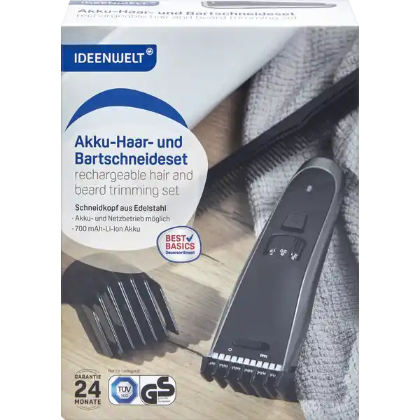 Akku-Haar- und Bartschneideset