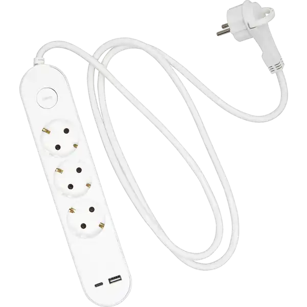 Dreifachsteckdose mit USB
