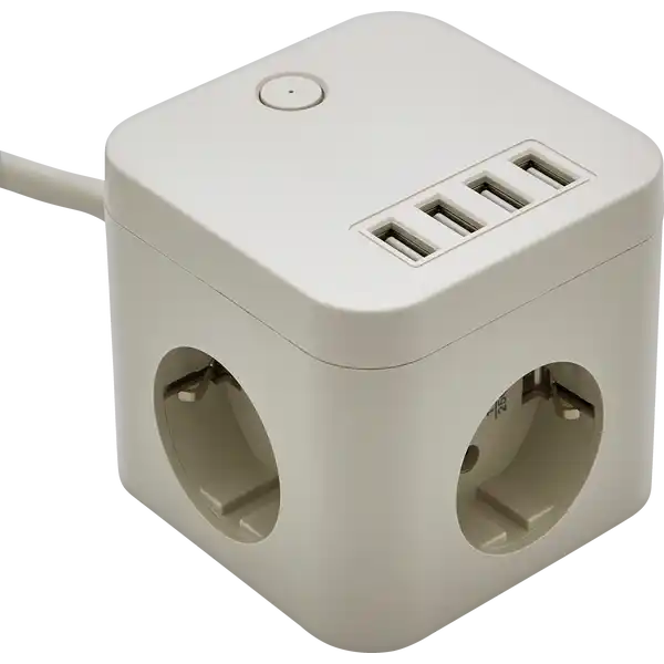 Steckdosenwürfel beige
