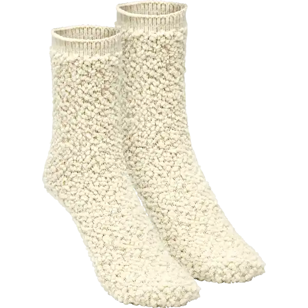 Bouclé-Kuschelsocken beige Gr. 39 / 42