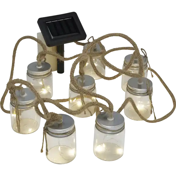 Solar-Lichterkette Gläser