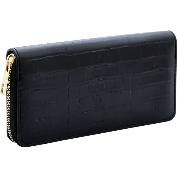 Geldbörse Kroko-Optik schwarz H13
