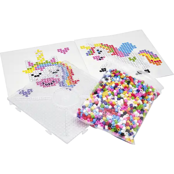 Bügelperlenset Einhorn