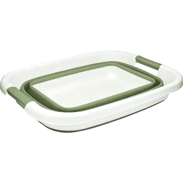 Faltbarer Wäschekorb, grün