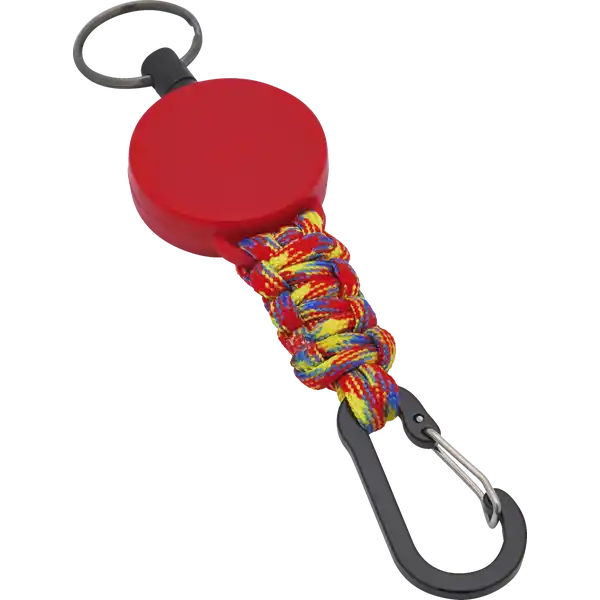 Schlüsselanhänger ausziehbar, Nylon rot