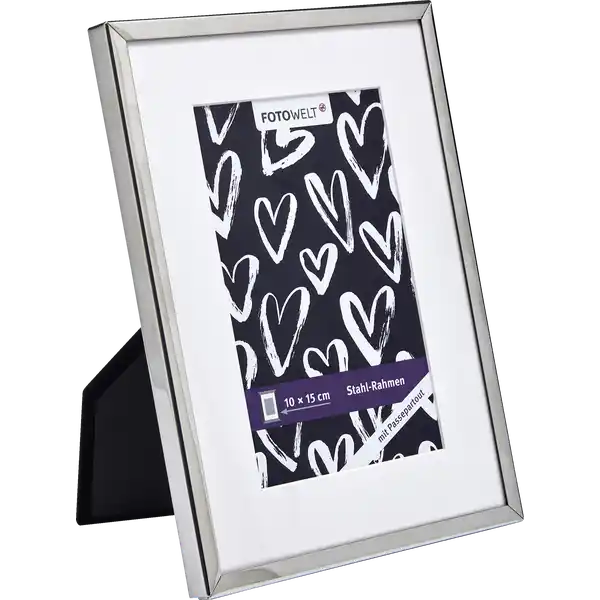 STAHL RAHMEN SILBER 10X15CM
