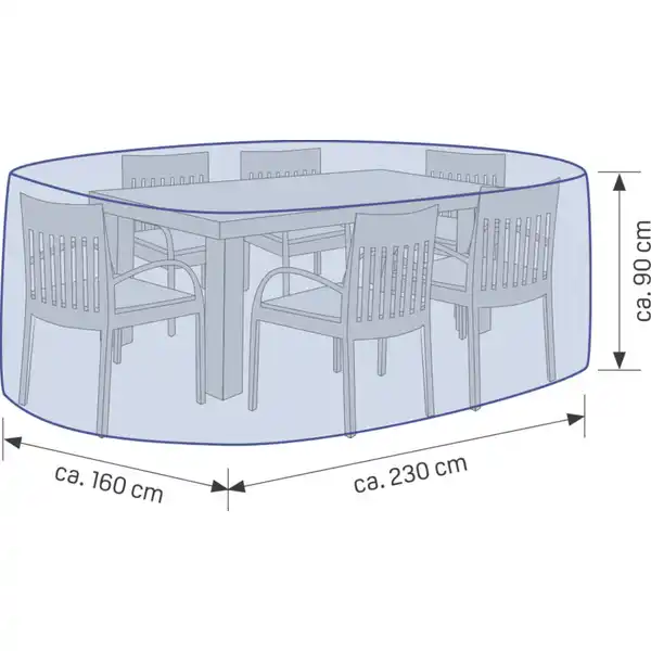 Abdeckhaube für Gartenmöbel ca. 230x160x90cm