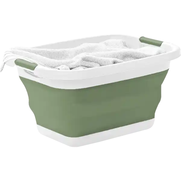 Faltbarer Wäschekorb, grün