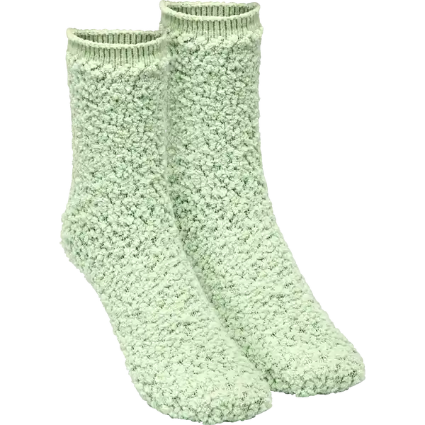 Bouclé-Kuschelsocken hellgrün Gr. 39 / 42