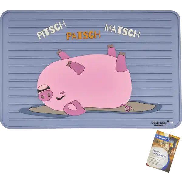 Kinder Schuhabtropfmatte Schweinchen