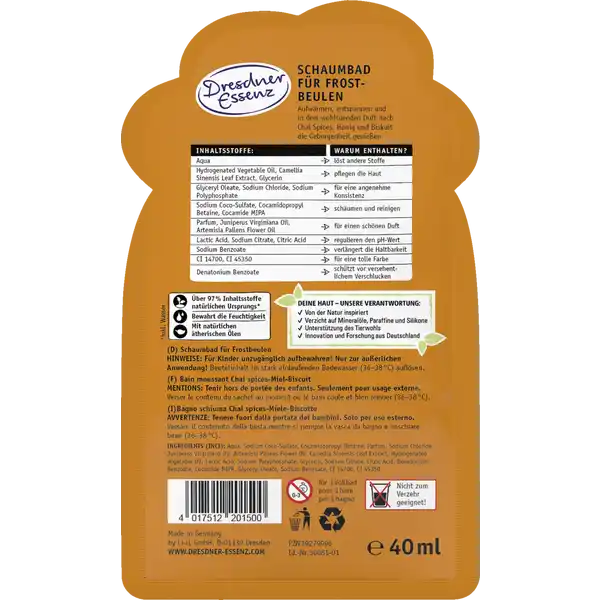 Cozy hug in a tub Schaumbad Chai Spices