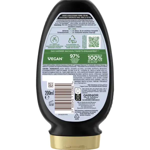 Spülung Aktivkohle & Schwarzkümmelöl Fettige Kopfhaut & Trockene Längen