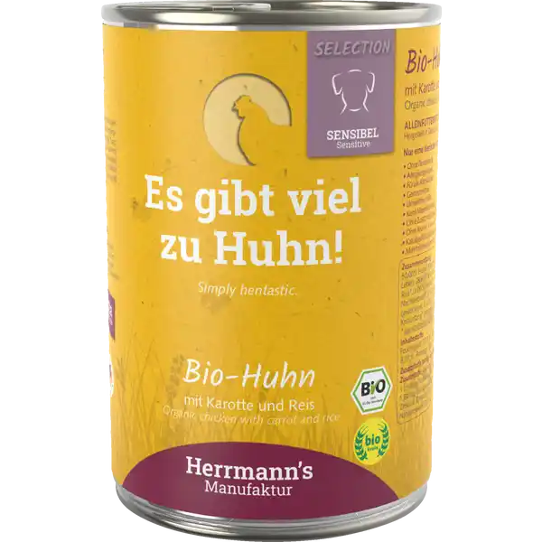 Hundenassfutter Selection Sensible Bio Huhn mit Karotte und Reis