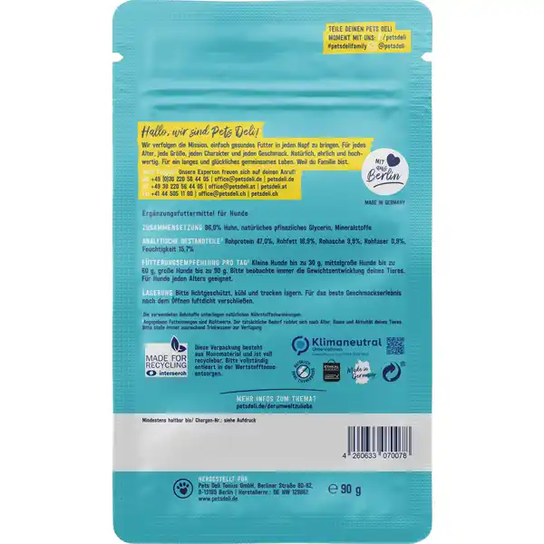 Hühnerhäppchen für Hunde