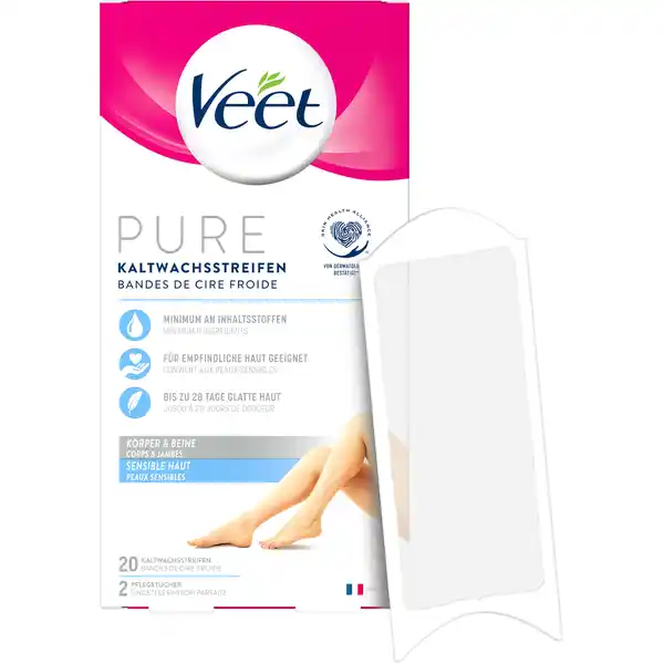 Pure Kaltwachsstreifen Körper & Beine Sensible Haut