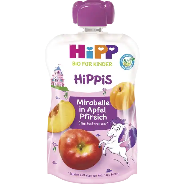 Bio Hippis Mirabelle in Apfel-Pfirsich