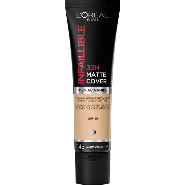 Infaillible 32H Matte Cover 145 Warm Undertone