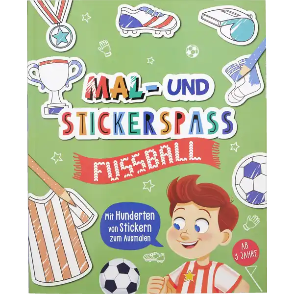 Mal- und Stickerspaß Fußball