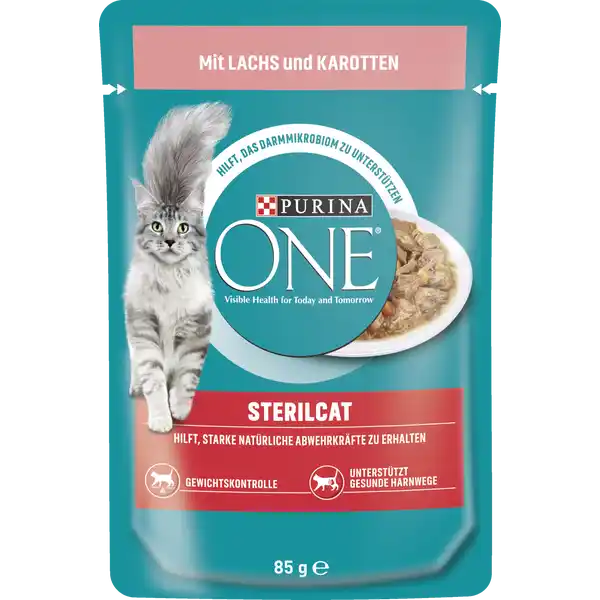 ONE Sterilcat zarte Stückchen in Sauce mit Lachs & Karotten