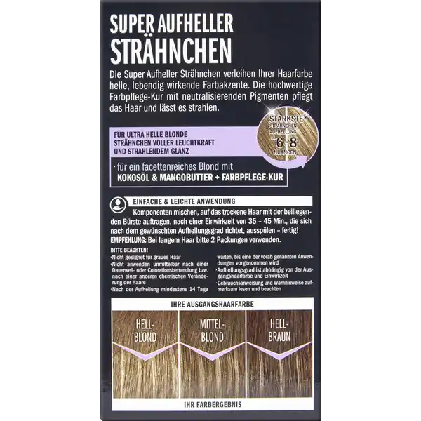 Super Aufheller Strähnchen Ultra helles Blond