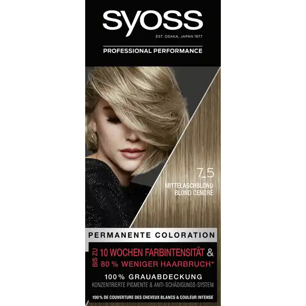 Professional Performance Permanente Coloration 7_5 Mittelaschblond