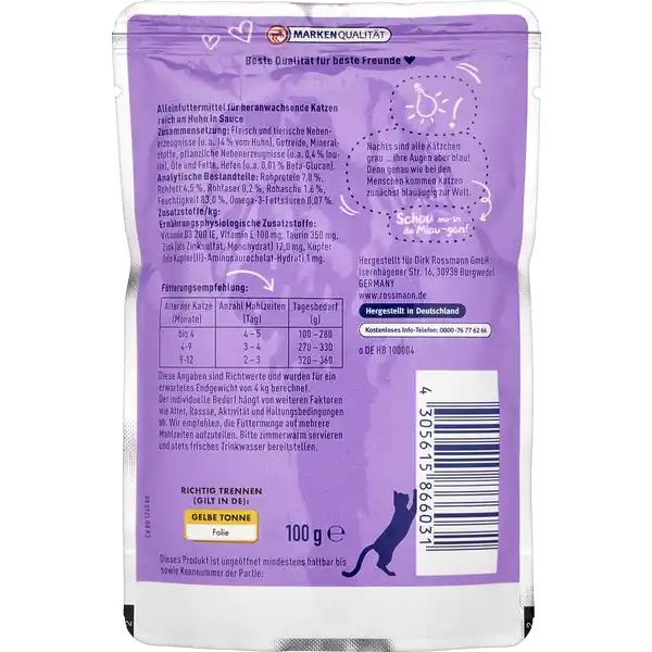 Junior Mahlzeit reich an Huhn in Sauce