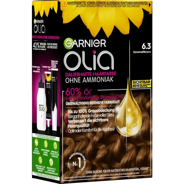 Dauerhafte Haarfarbe Coloration 6.3 Karamellbraun