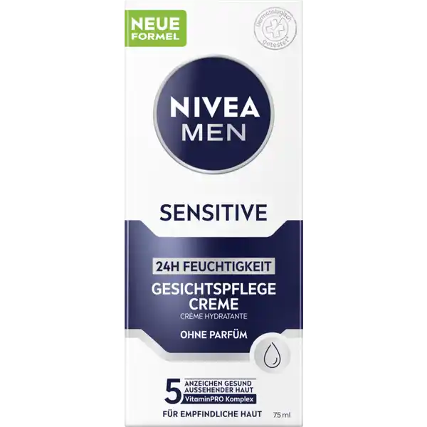 Sensitive Gesichtspflege Creme ohne Parfüm