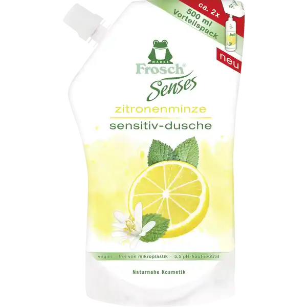Senses Zitronenminze Sensitiv-Dusche Nachfüllbeutel