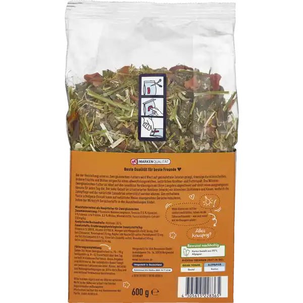 Zwergkaninchenfutter -getreidefrei-