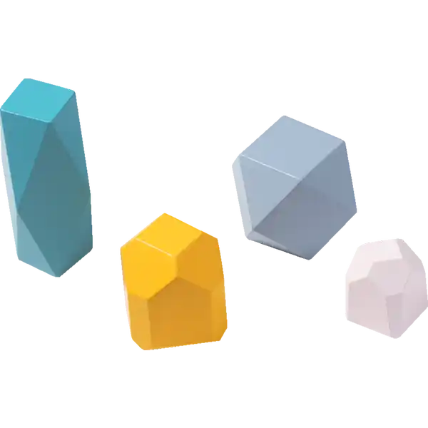 Kleine Holz-Edelsteine