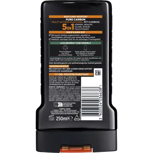 Pure Carbon Duschgel 5in1