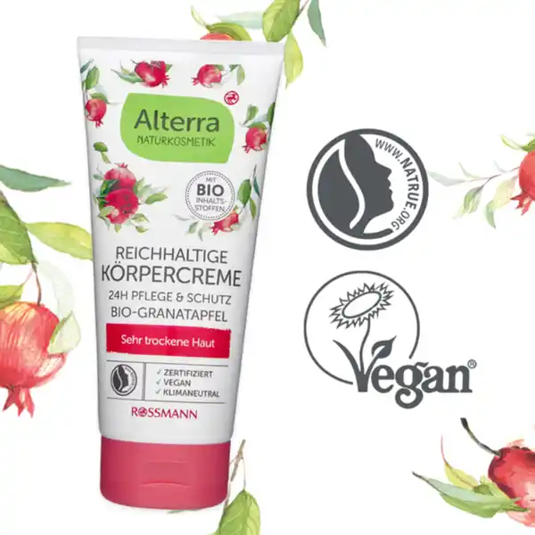 Reichhaltige Körpercreme Bio-Granatapfel & Bio-Sheabutter