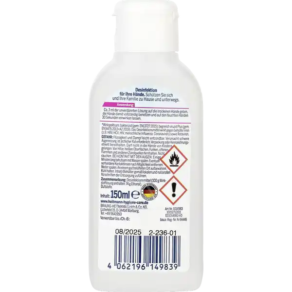 Hände Desinfektion flüssig