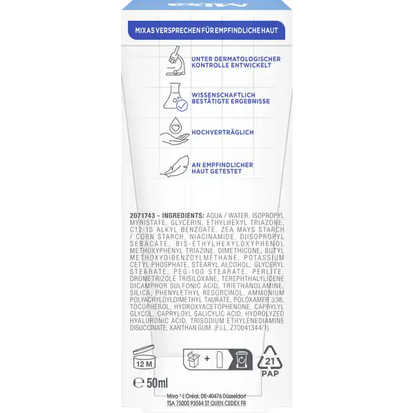 Feuchtigkeitscreme mit UV-Schutz LSF 50