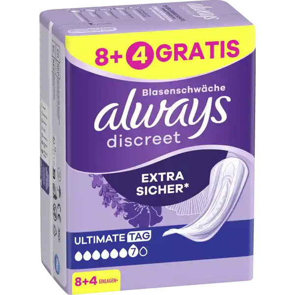 Discreet Inkontinenz Ultimate Tag 8+4